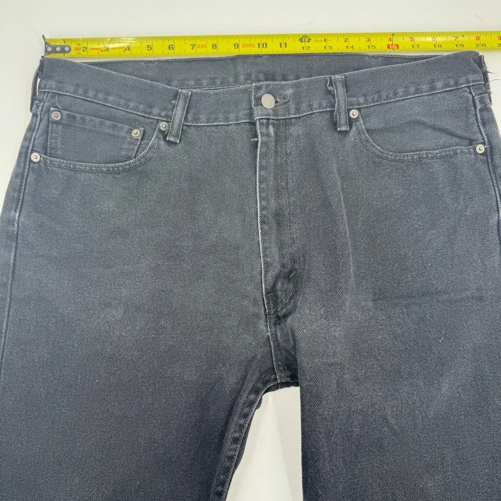 Levi's 505 Black Denim Jeans Classic Fit‎ Everyday Wear Pants 40 x 32